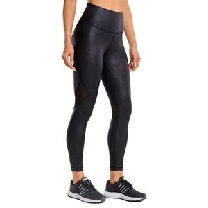 CRZ YOGA Women’s Faux Leather Workout Leggings